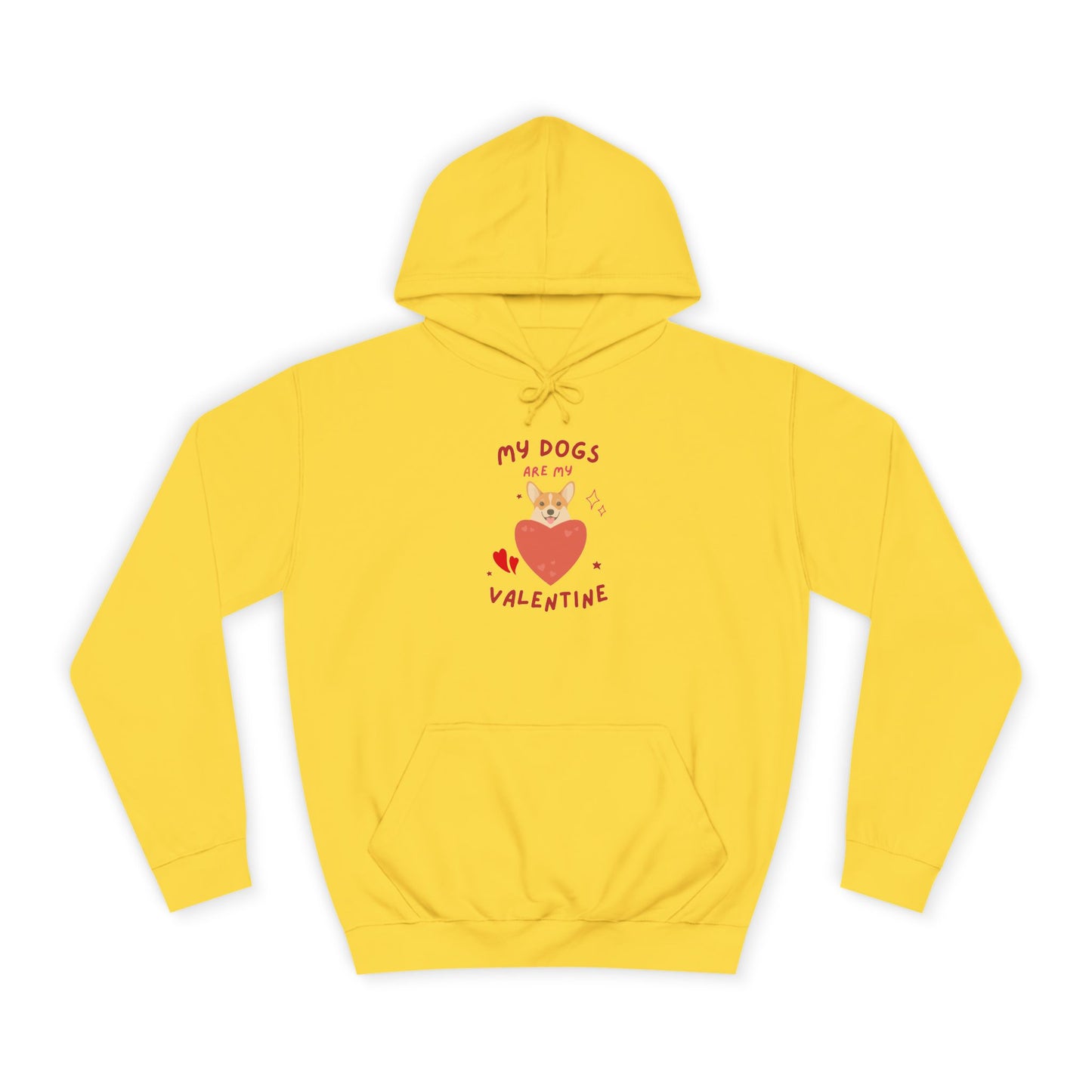 Dog Valentine Hoodie – "My Dogs' Valentine" Cute Heart Pet Lover Pullover