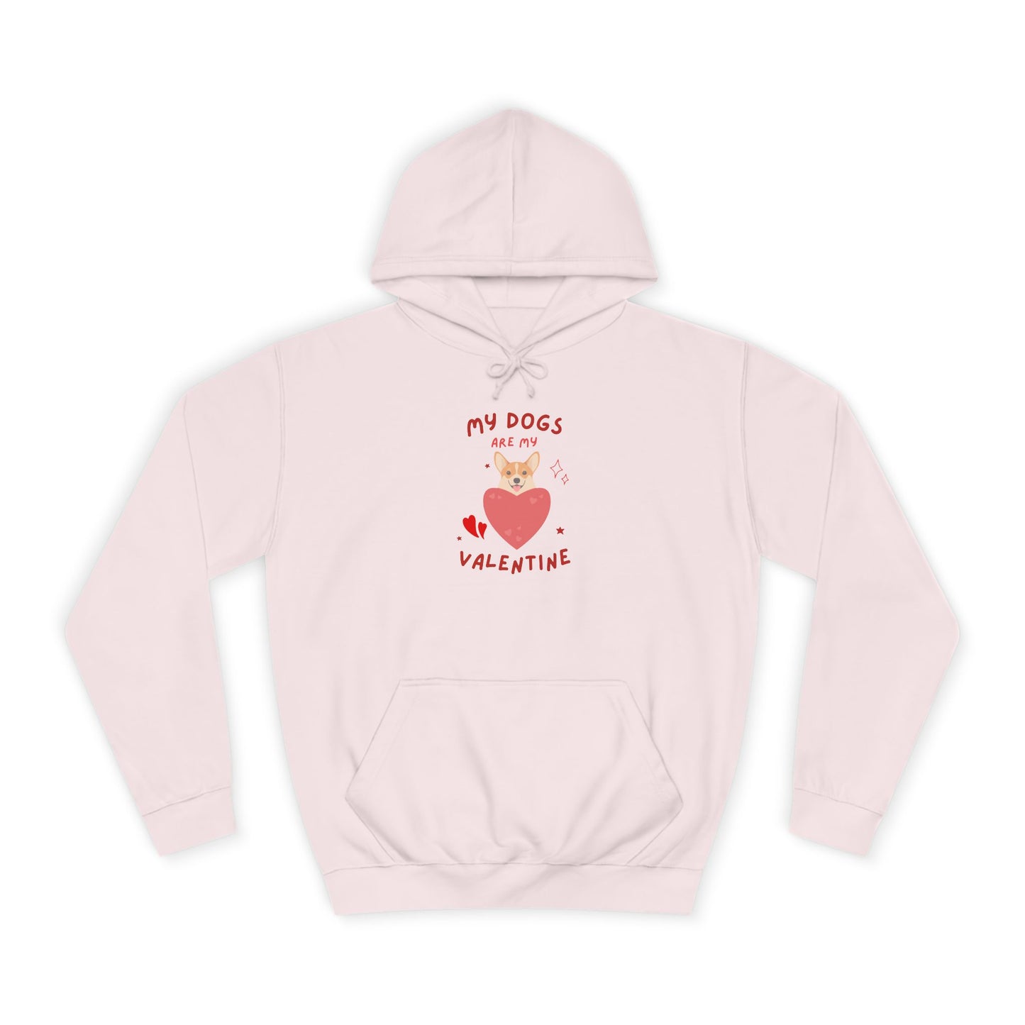 Dog Valentine Hoodie – "My Dogs' Valentine" Cute Heart Pet Lover Pullover