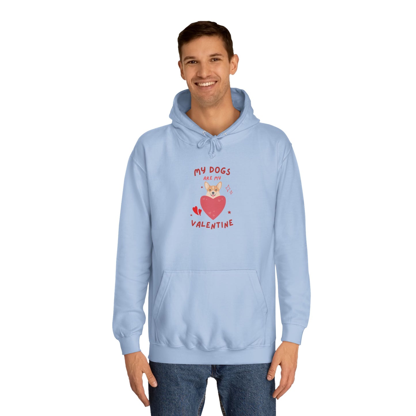 Dog Valentine Hoodie – "My Dogs' Valentine" Cute Heart Pet Lover Pullover