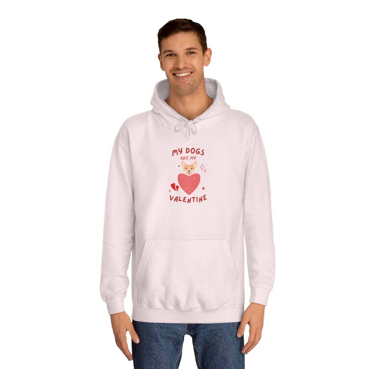 Dog Valentine Hoodie – "My Dogs' Valentine" Cute Heart Pet Lover Pullover