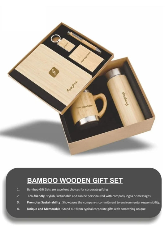 10 Bamboo Corporate Pack A – Eco-Friendly Gift Set
